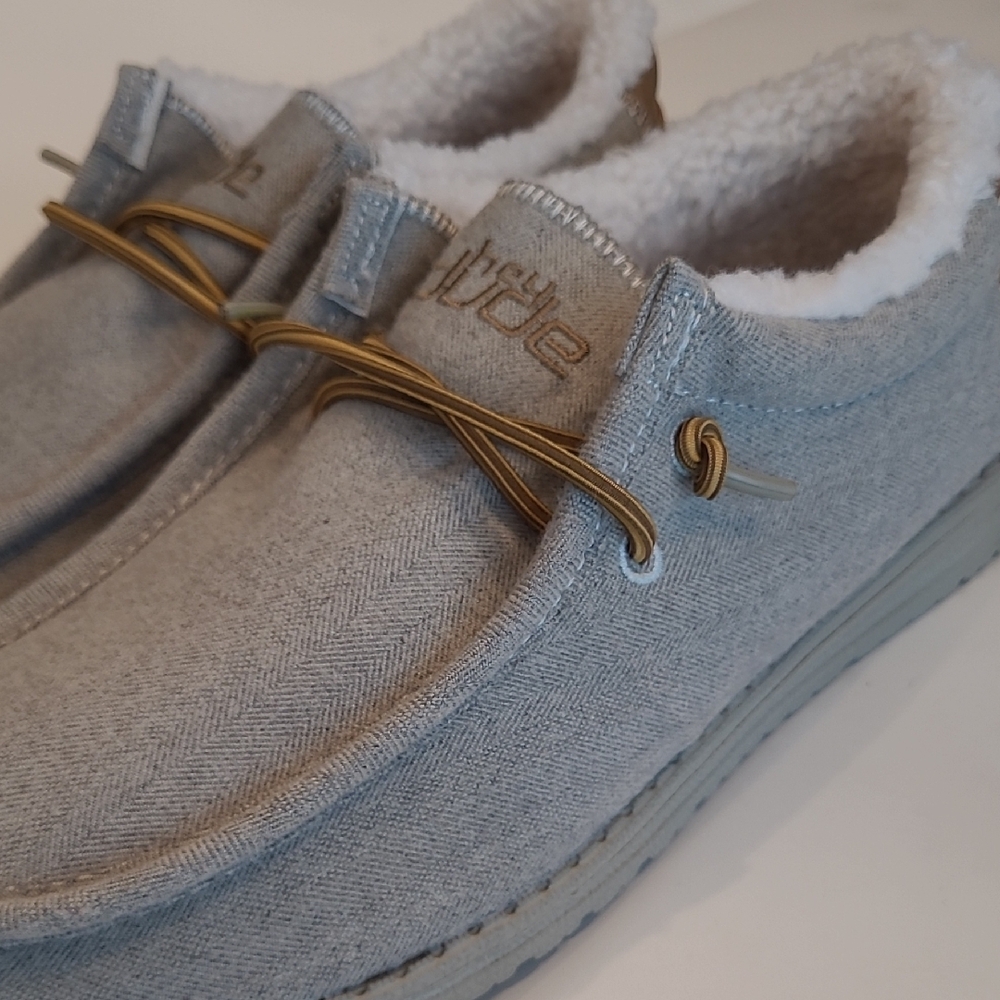 Hey Dude Wally Herringbone Canvas Loafer Chukka-Style Slide/ Slip On - Picture 9 of 17